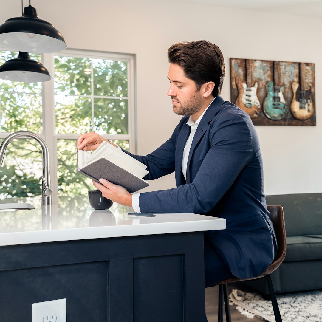 entrepreneur reviewing legal papers