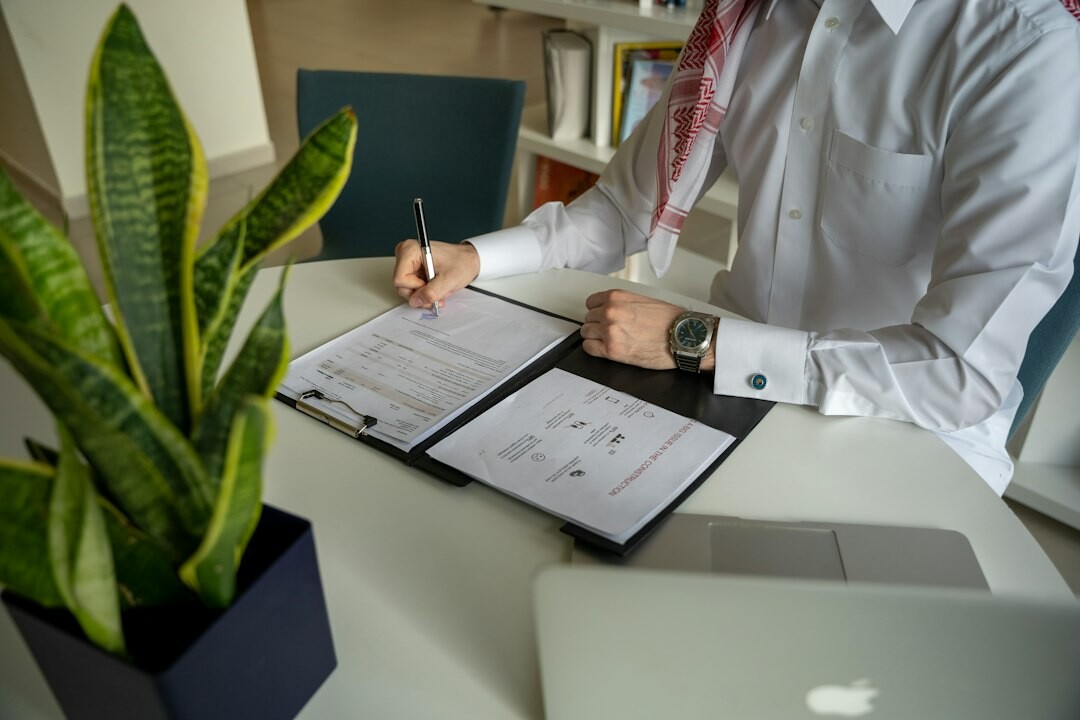 lawyer reviewing contract