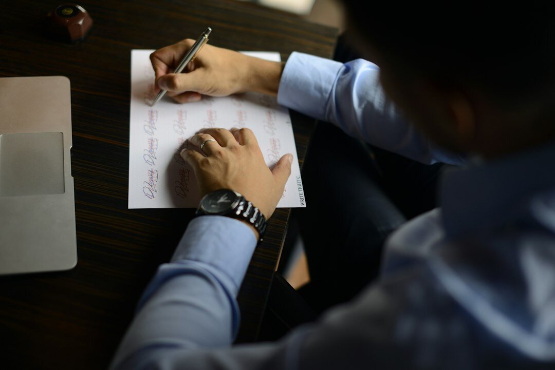 entrepreneur signing legal documents