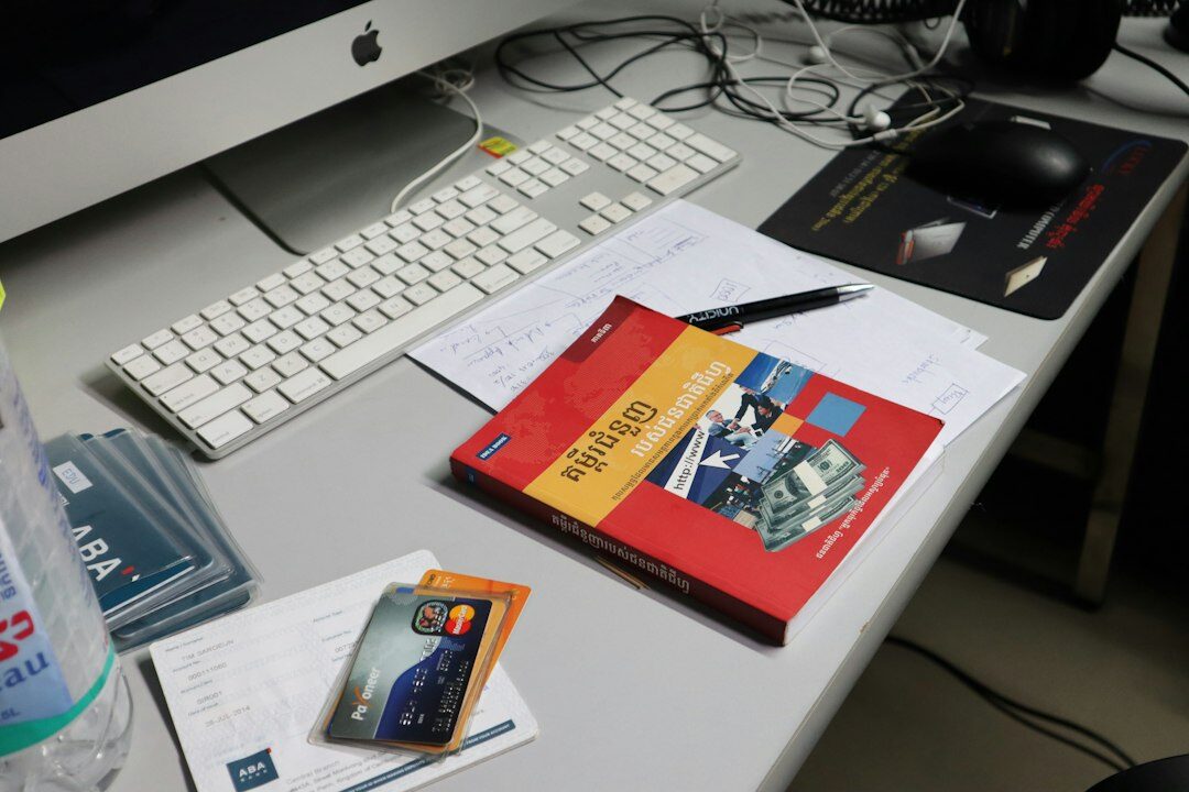 patent documents on desk